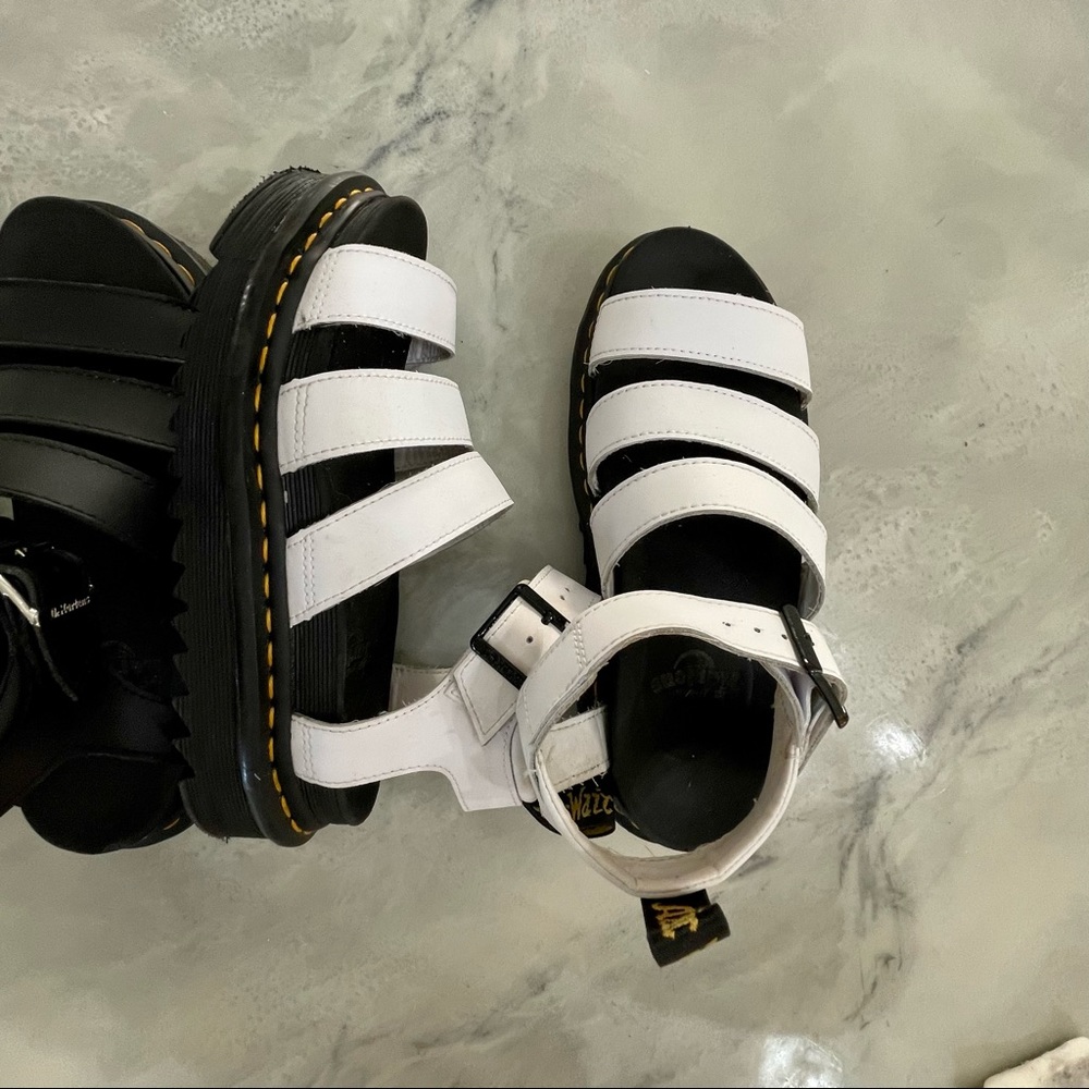 Doc Dr. Martens Blair Strap Sandals Platform white Women’s 6 Summer Ready COMFY